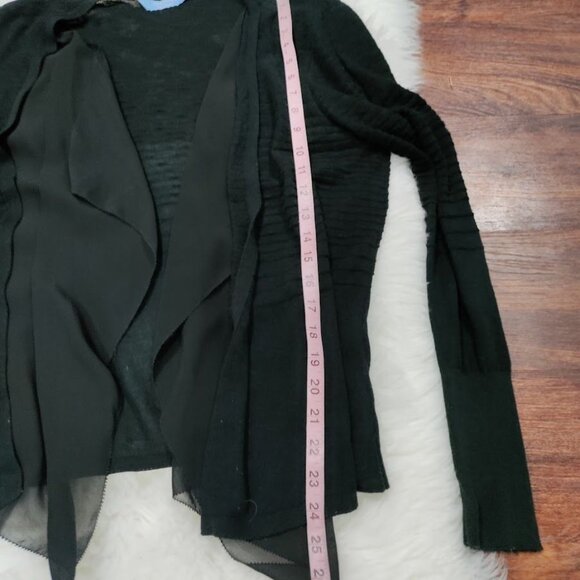 Simply Vera Open Black Knit Woman's Open Flowy Cardigan L - Picture 13 of 13